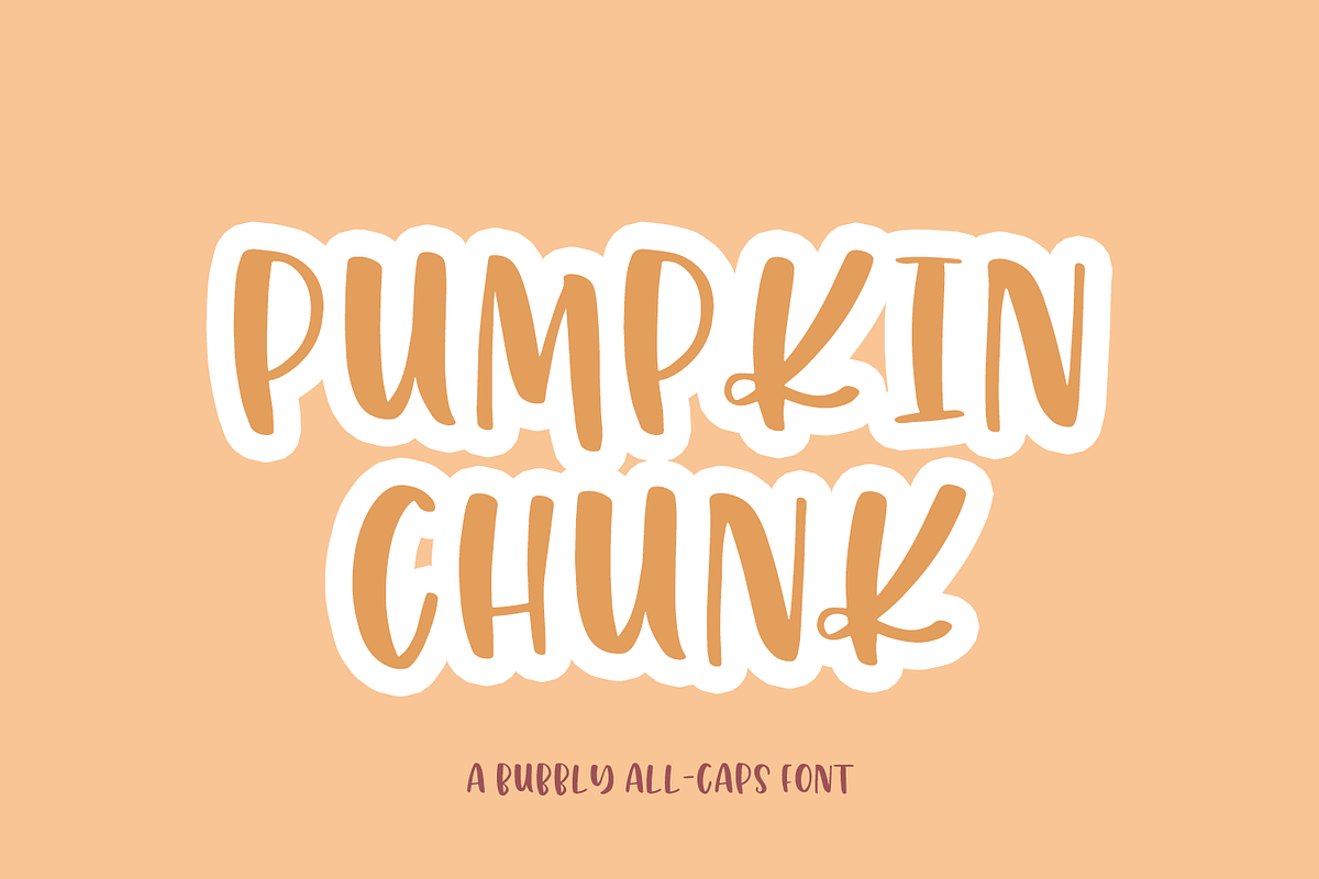 Pumpkin Chunk Sans, a Sans Serif Font by Beck McCormick (Photo 1 of 10)