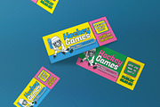 Blue Green Quirky Hockey Game Ticket, a Card Template by graphicook (Thumbnail 3 of 3)
