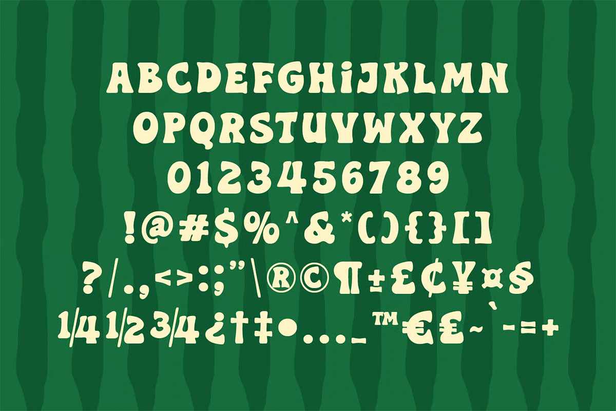 Melted Groovy Playful Display, a Sans Serif Font by Portocraft (Photo 10 of 12)
