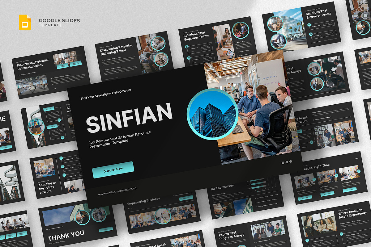 Recruitment & HR Google Slides, a Presentation Template by fluffstudio (Photo 1 of 4)