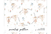 Fairytale Mouse fairy Forest pattern, a Pattern Graphic by Milatoo (Thumbnail 1 of 3)