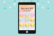 Boy Gender Reveal Scratch Card, an Email Template by SunshineStudioBoutique (Thumbnail 1 of 8)