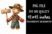 Autumn Fall Scarecrow Clipart, an Illustration by Designking (Thumbnail 4 of 4)