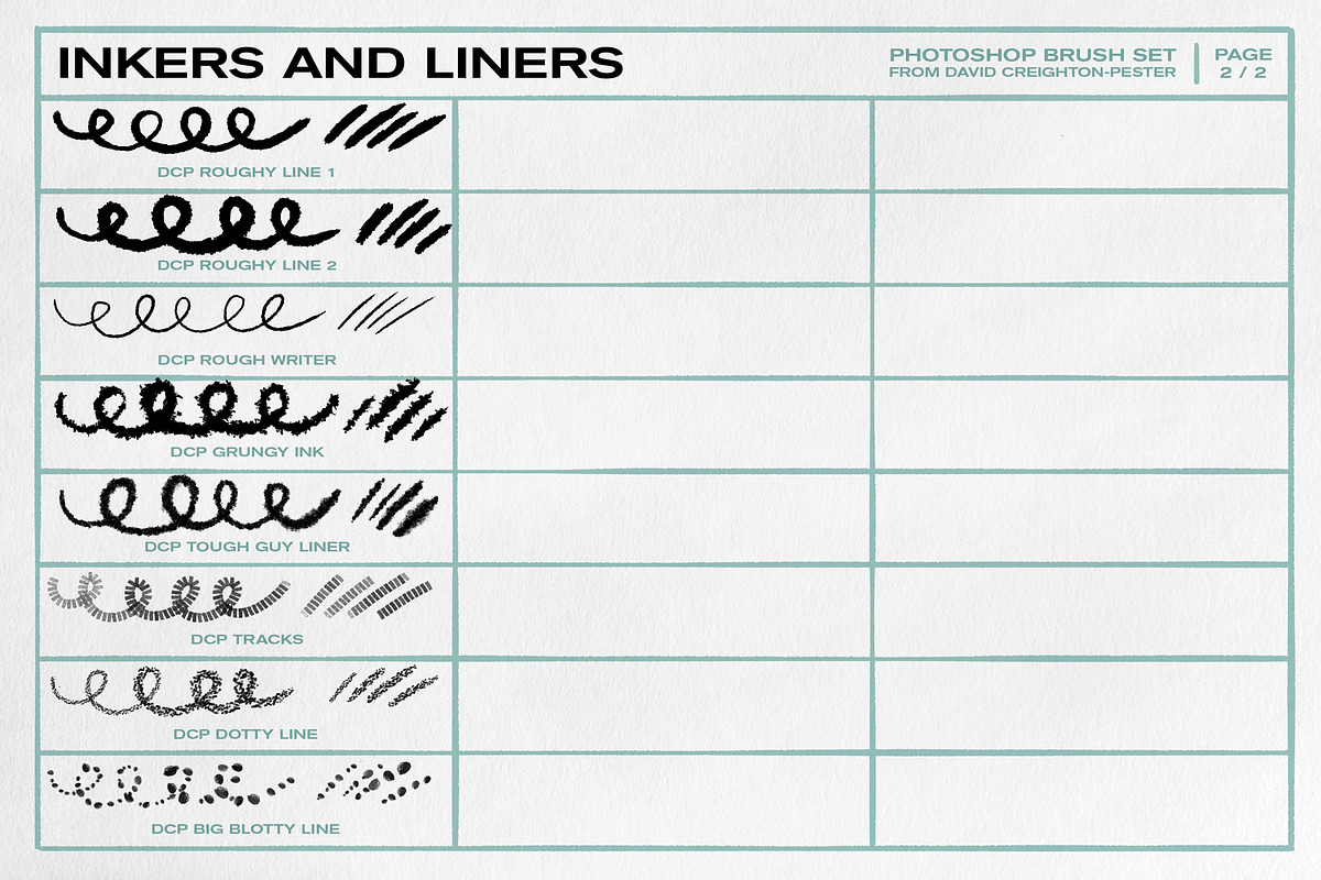 Photoshop Inkers and Liner Brushes, a Brush Add-On by David Creighton-Pester (Photo 3 of 3)