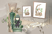 Wizarding Green House in Christmas, an Illustration by Rachel Art Studio (Thumbnail 4 of 10)