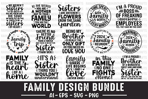 Family Design Bundle SVG, an Illustration by RaiihanCrafts