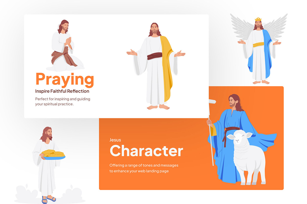 Animated Jesus Illustration Set
