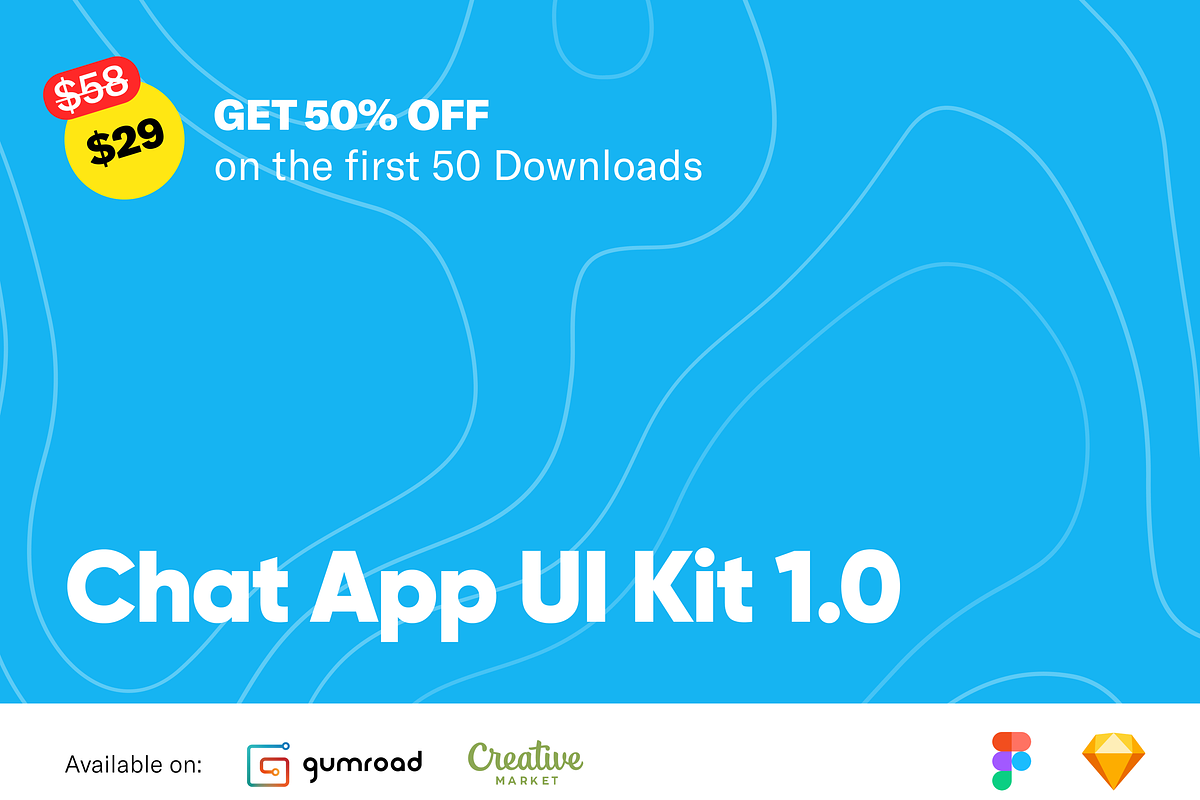 Chat App - Light & Dark Mode, an UI Kit Template by Divanraj (Photo 2 of 5)