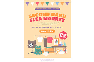 Garage sale. Flea market advertising, an Object Illustration by YummyBuum