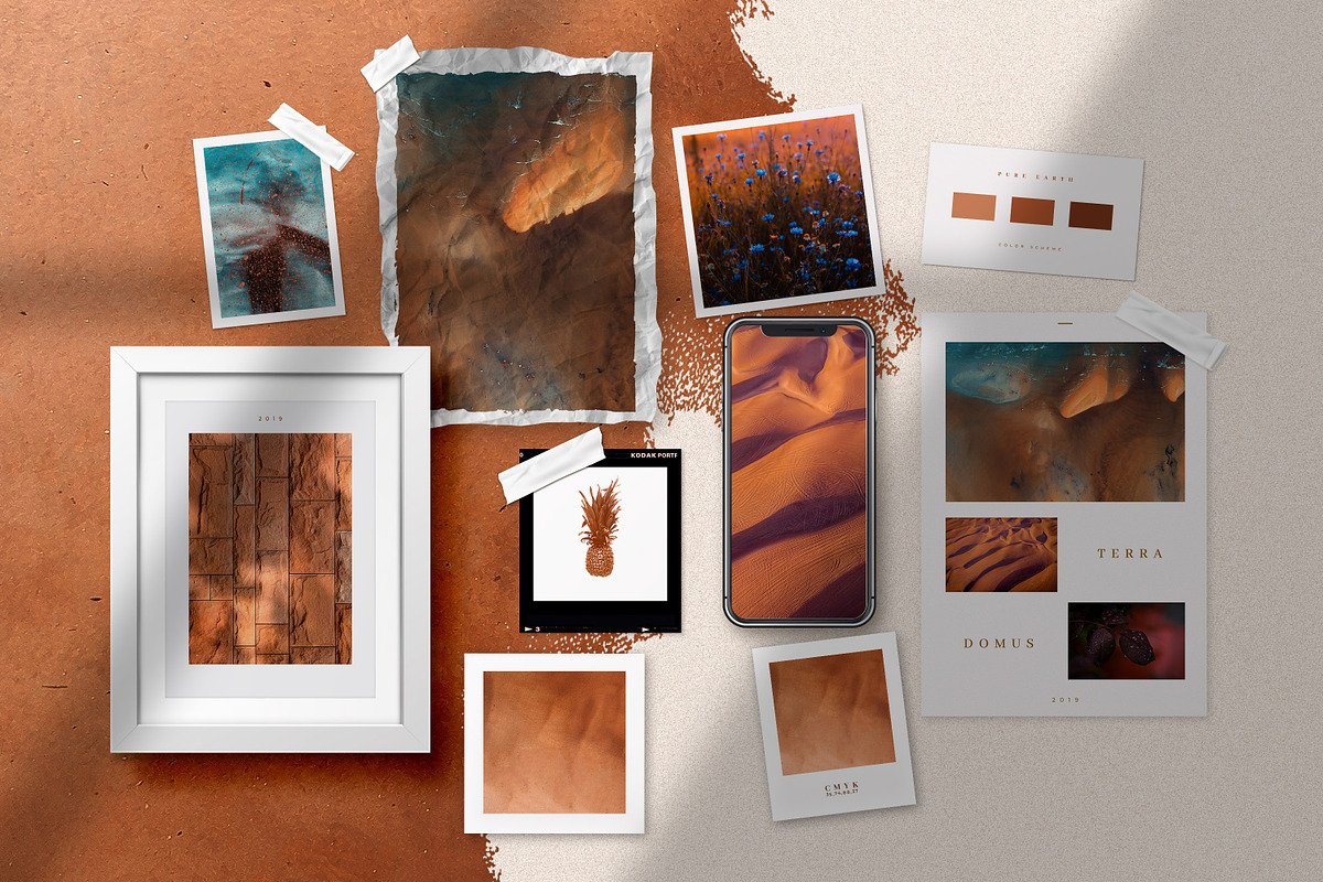 Copper Realistic Moodboard Mockups, a Product Mockup by AndrewPixel (Photo 9 of 9)