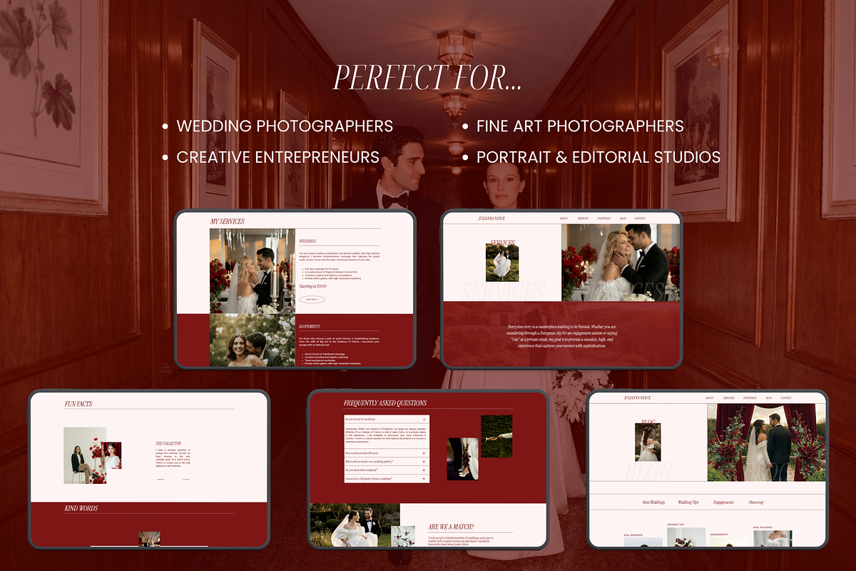 Wedding Photographer Showit Website, a Websites & App Template by OliaMuseDesign (Photo 5 of 9)