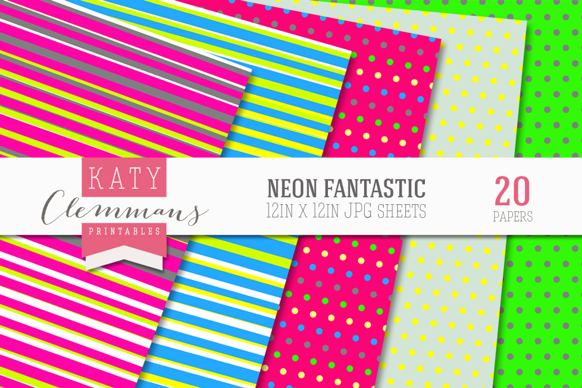 Neon Fantastic paper pack preview 3