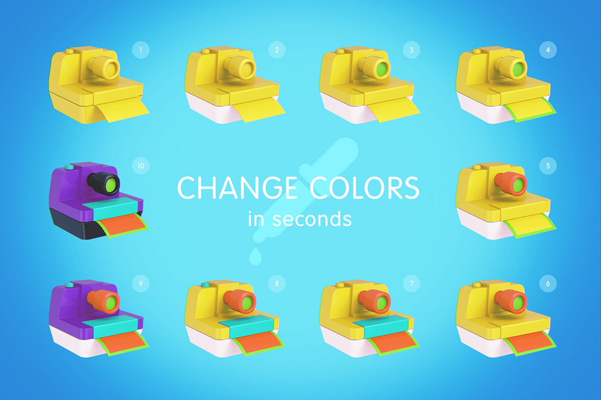 Bright Travel Items Scene Generator, a Product Mockup by mysuperproject (Photo 5 of 16)