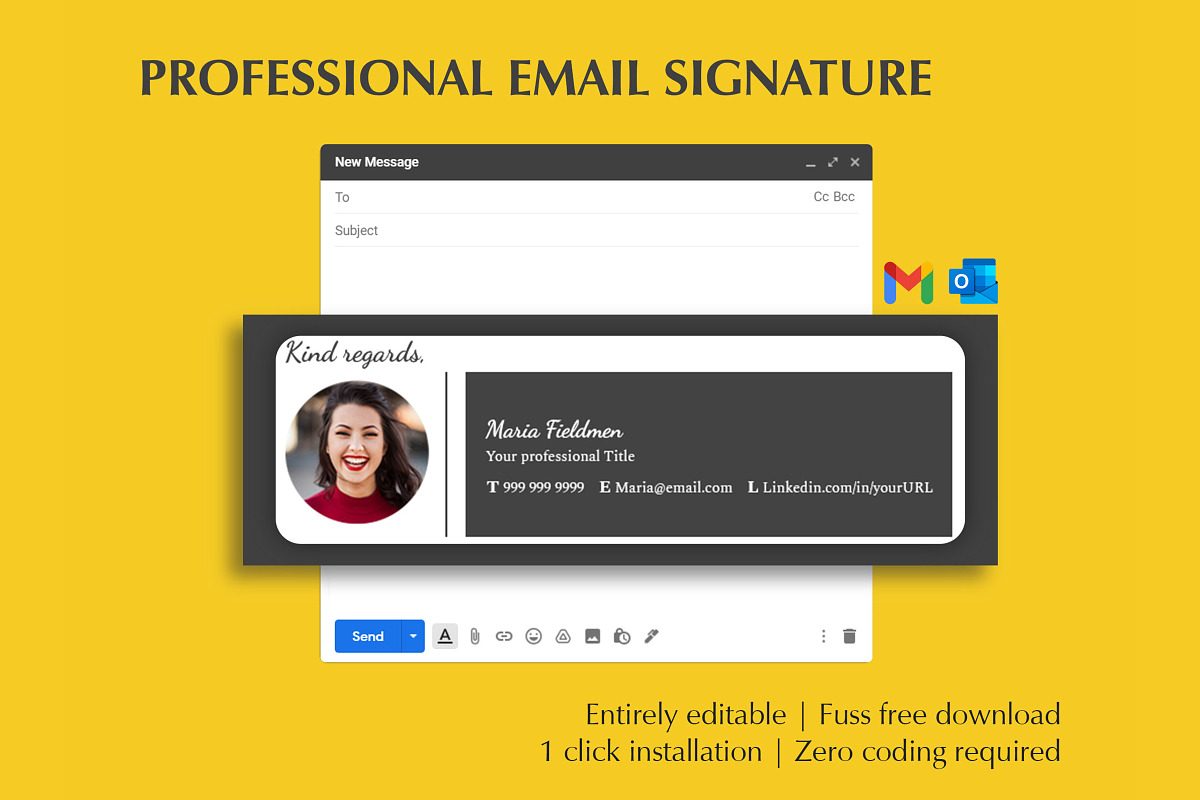 Business Email Signature Template, a Social Media Template by Career Canvas (Photo 1 of 4)