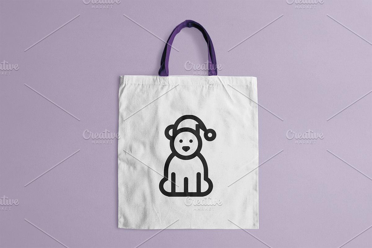 Bear Christmas Simple Line Art Logo, a Branding & Logo Template by Vectorium Studio (Photo 2 of 2)