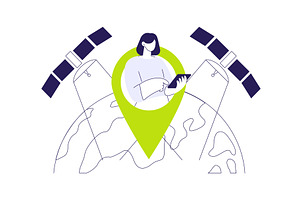 Global positioning system abstract, an Illustration by Visual Generation