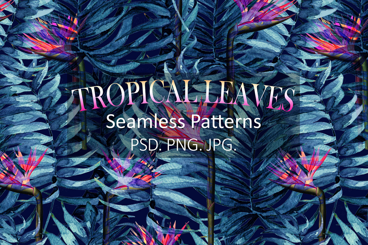 Tropical Leaves & Seamless Pattern, a Pattern Graphic by Talip Memis (Photo 1 of 6)