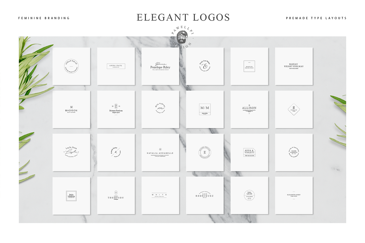 50 Elegant Premade Logo Templates, a Branding & Logo Template by pawellpi (Photo 13 of 26)