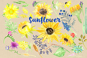 Sunflower Watercolor Clip Art, an Illustration by LABFcreations (Thumbnail 3 of 5)
