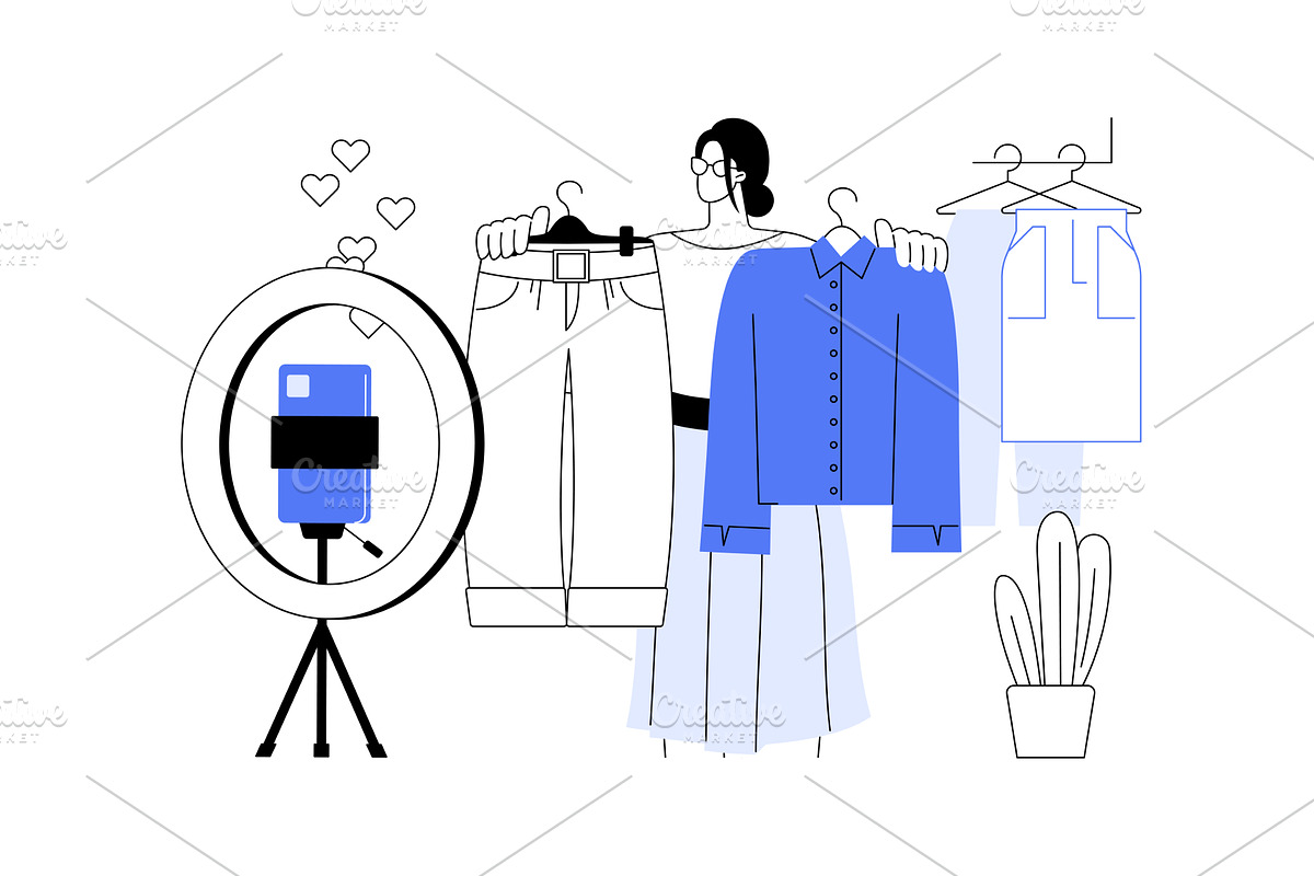 Capsule wardrobe isolated cartoon, a Person Illustration by Visual Generation