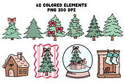 Christmas Coquette Clipart & Pattern, an Object Graphic by Brush Lab (Thumbnail 2 of 8)
