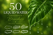 Procreate Water & Liquid Brushes, a Brush Add-On by HopeArtIllustration (Thumbnail 1 of 7)