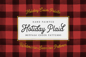 Holiday Hand Painted Buffalo Check