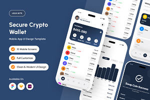 Cryptha - Web3 Wallet Mobile, an App Template by productype1