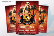 Beach & Beats Flyer Template, a Flyer Template by DopeDownloads (Thumbnail 1 of 3)