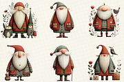 Quirky Primitive Santa Clipart, an Illustration by DreamCafeArt (Thumbnail 4 of 6)