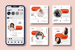 Fashion Social Media Template Set, a Social Media Template by MightyDesign