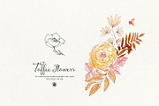 Watercolor Toffee Flowers, a Decorative Illustration by Webvilla Studio (Thumbnail 3 of 6)