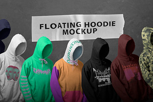 Realistic Floating Hoodie Mockup, a Hoody Mockup by Uncentrifuged Pressure