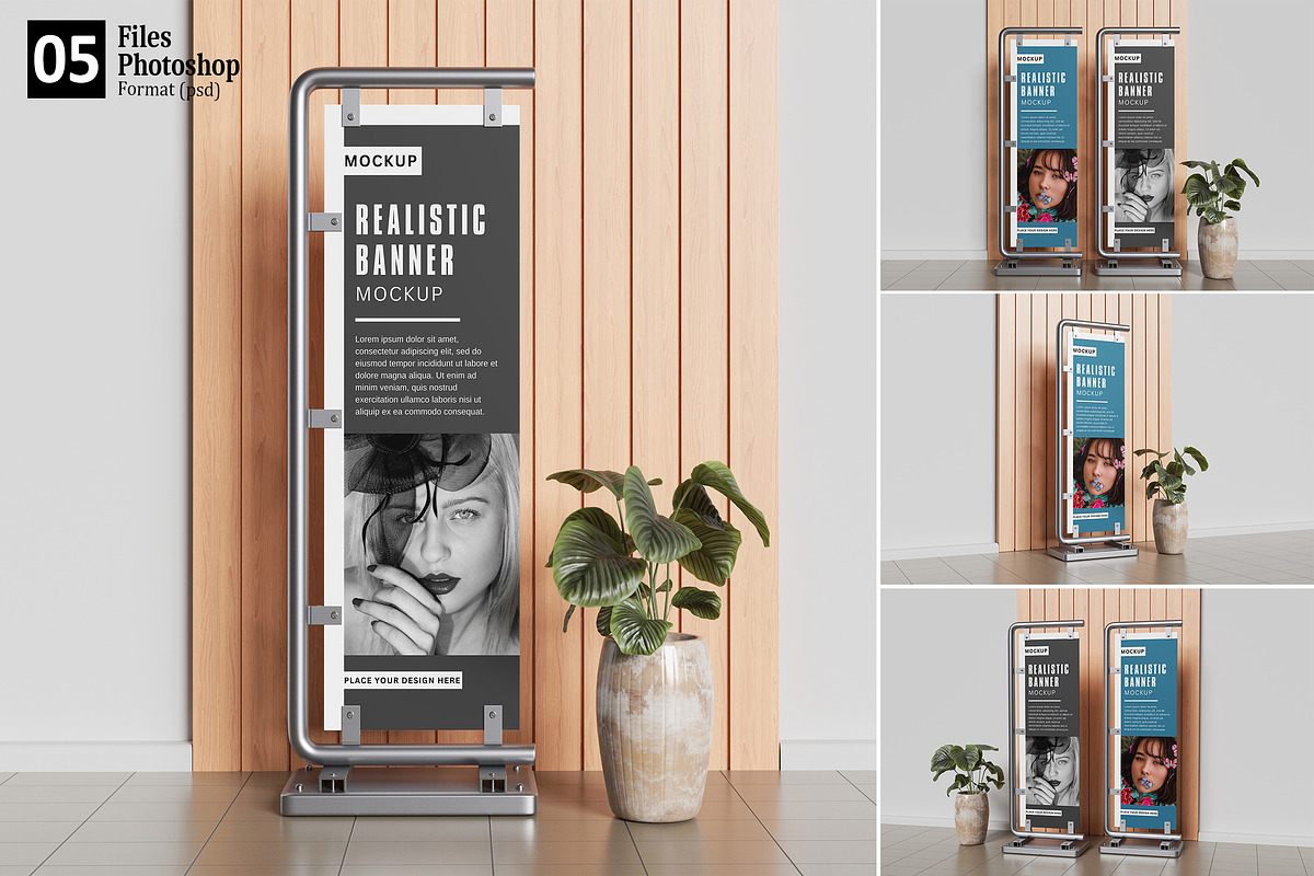 Street Banner Mockup., an Advertising Mockup by GraphicWindow (Photo 1 of 6)
