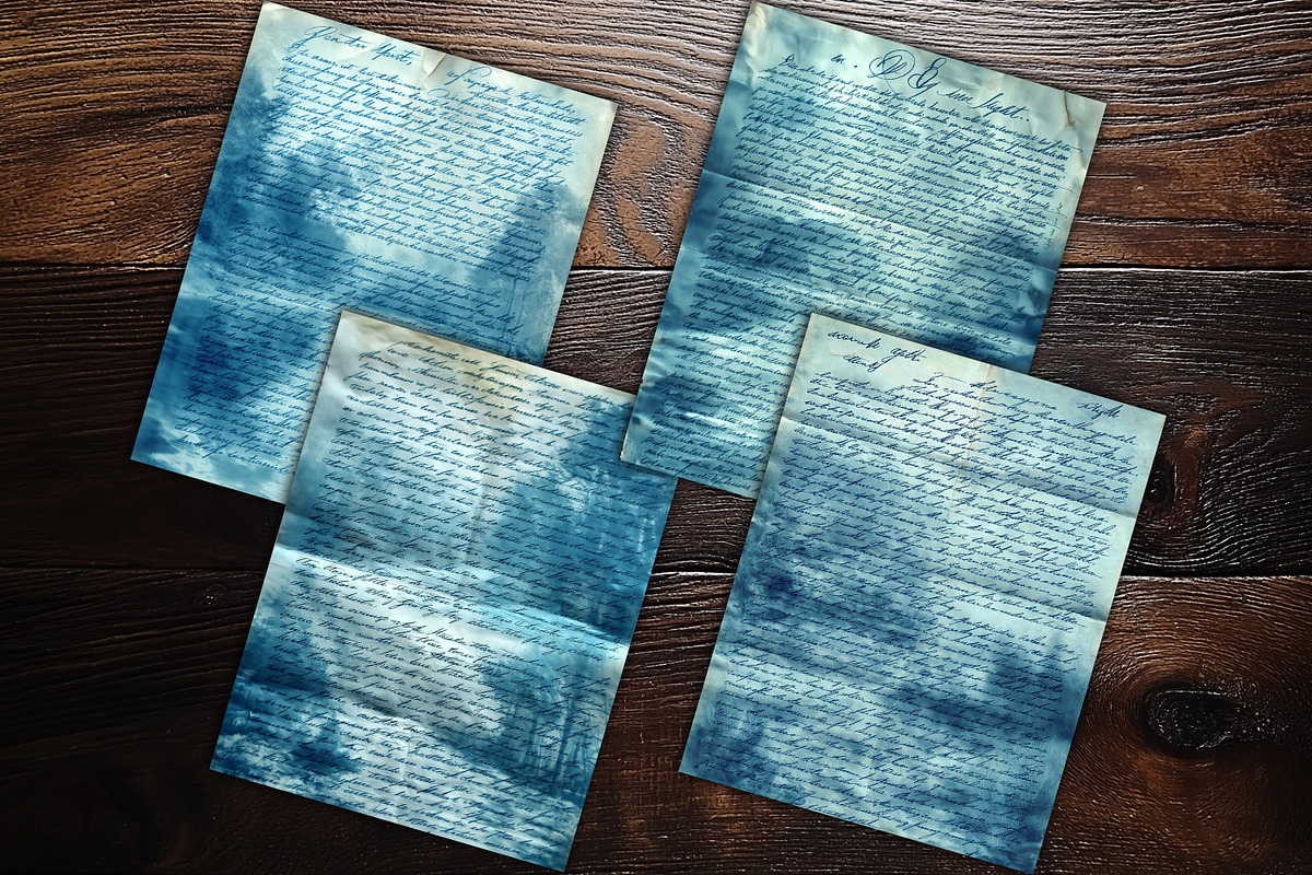 Blue Letter Manuscripts Scrapbooks, a Background Graphic by V Design Creator (Photo 10 of 12)