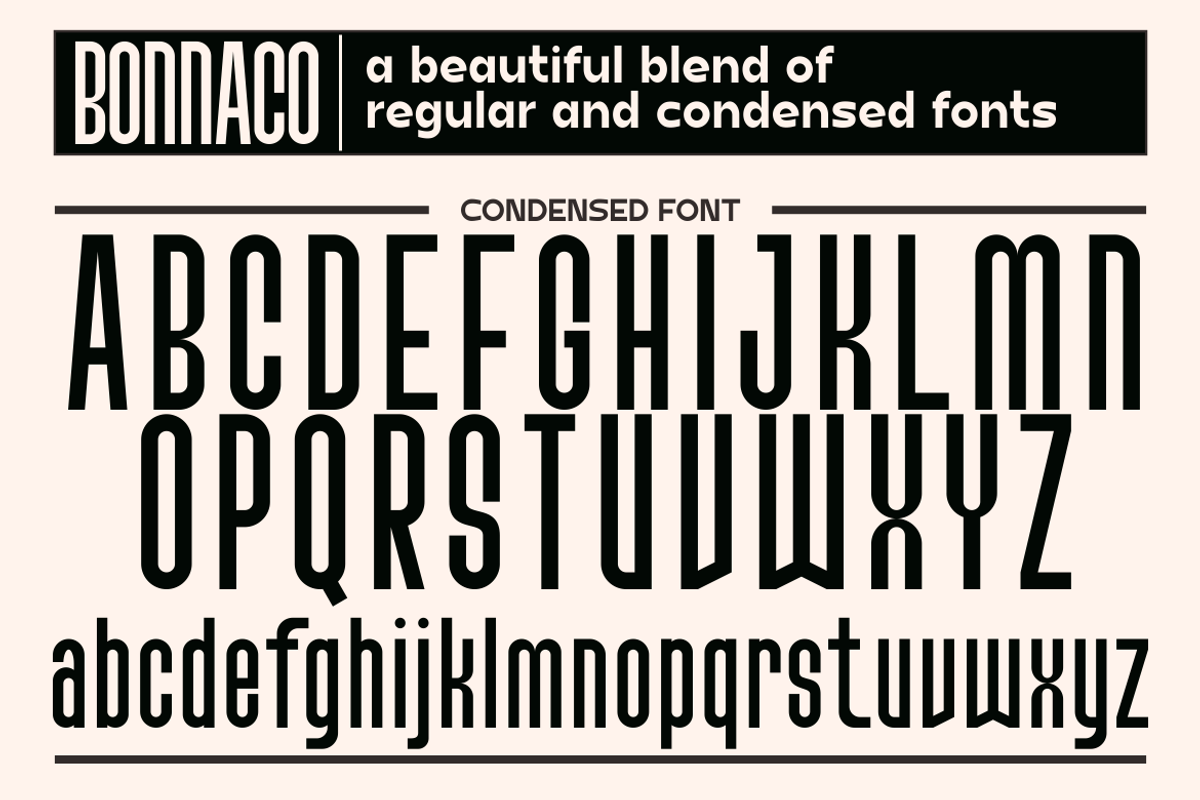 Bonnaco Font Collaboration, a Sans Serif Font by MaikoHatta (Photo 5 of 9)
