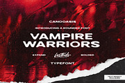 VAMPIRE WARRIOR FONT + PSD EFFECT, a Sans Serif Font by Lostkids (Thumbnail 1 of 3)