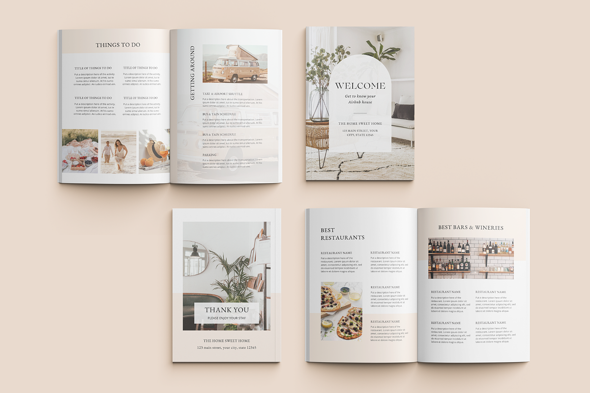 Airbnb Welcome Book Template, a Magazine Template by ShopRShop (Photo 4 of 11)