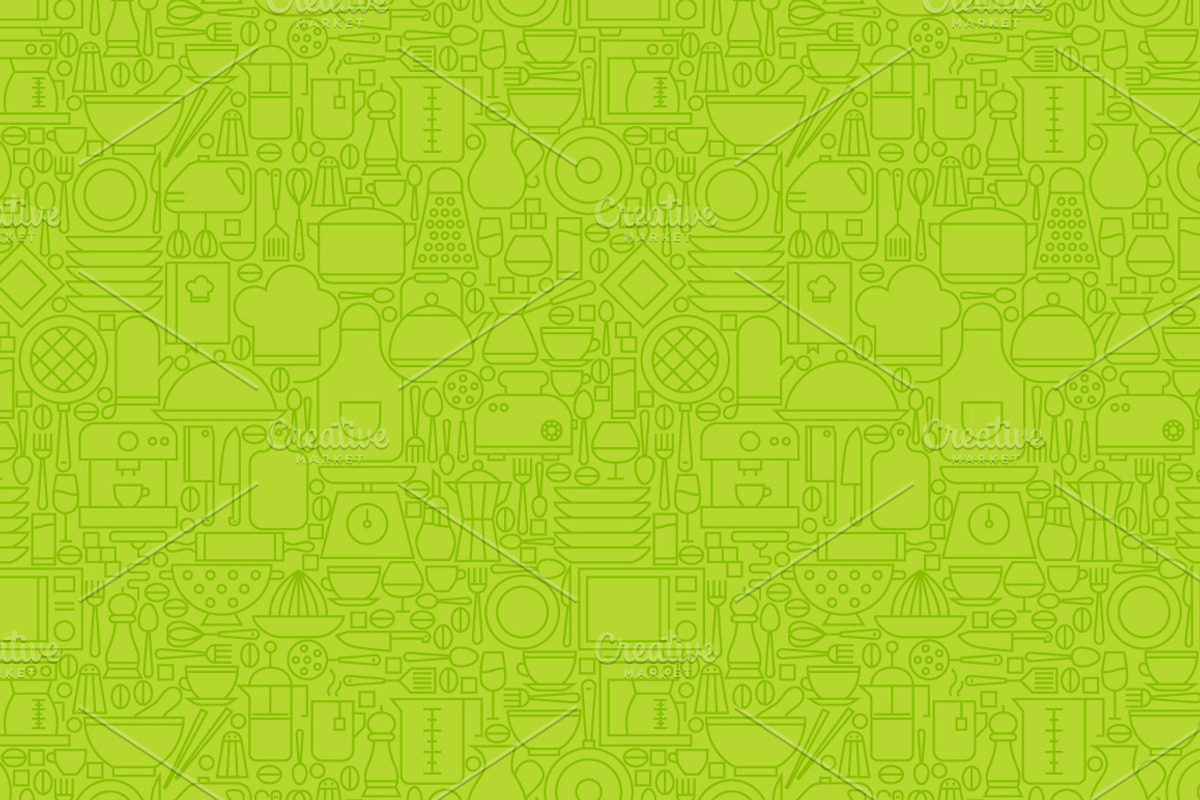 Kitchen & Cooking Seamless Patterns, a Pattern Graphic by Anna_leni (Photo 4 of 7)