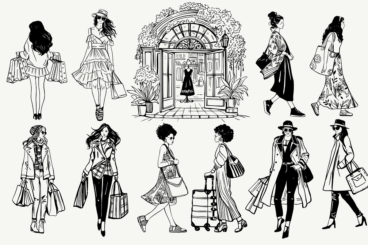 Fashion Store, a Person Illustration by MitrushovaArt (Photo 3 of 14)