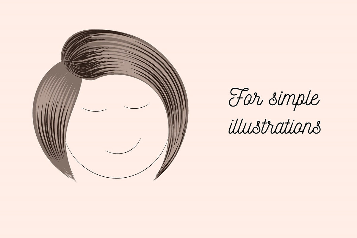 Hair brush - Adobe Illustrator, a Brush Add-On by Big Bundles Shop (Photo 3 of 6)