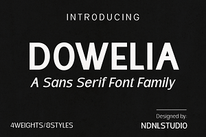 Dowelia – Sans Serif Font Family