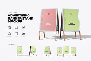 Advertising Banner A Stand Mockup, an Advertising Mockup by Ram Studio LLC