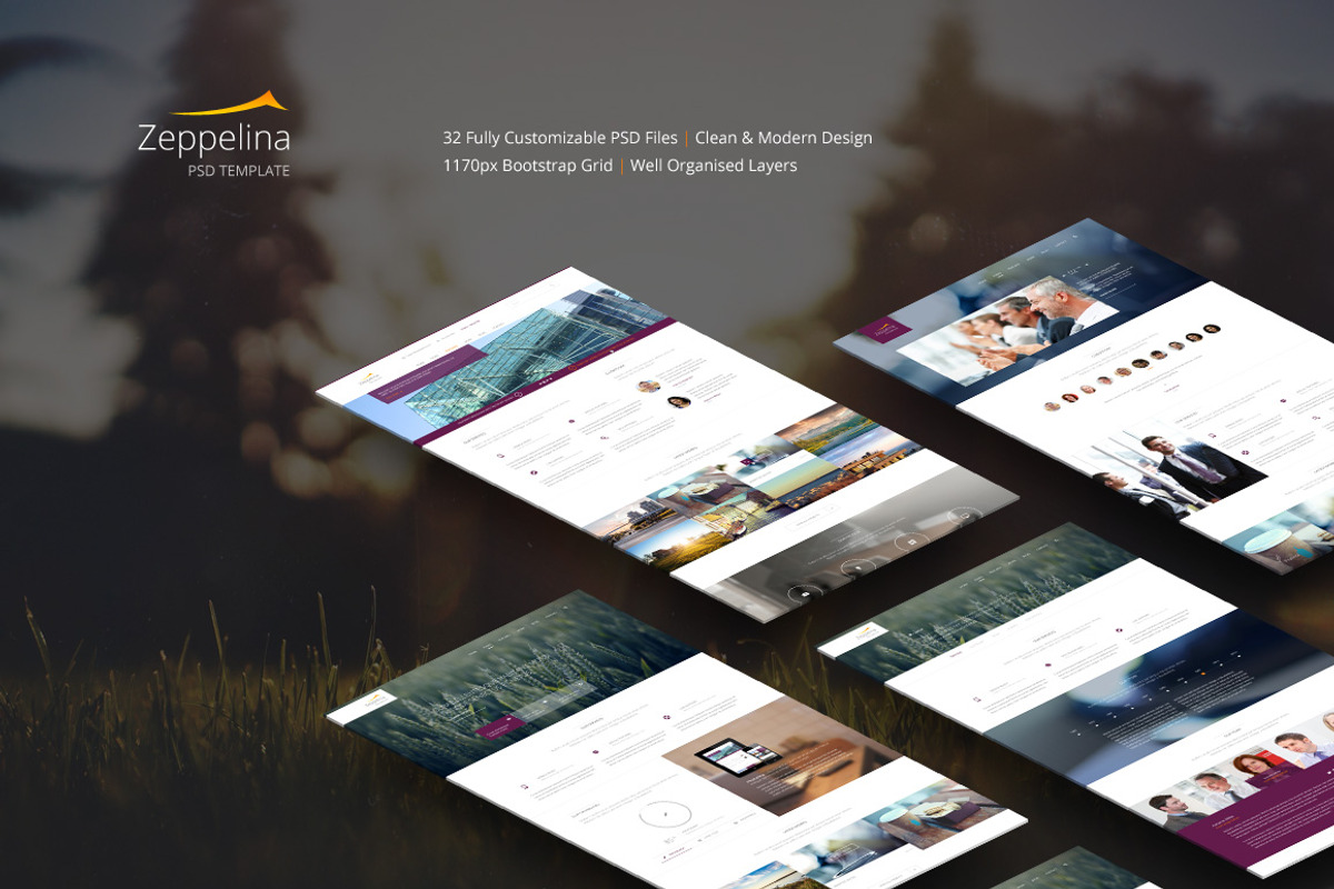 Zeppelina-PSD Template, an UI Kit Template by flr.24 (Photo 1 of 5)