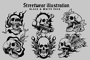 Streetwear Skull Illustration Bundle, an Object Illustration by METI (Thumbnail 5 of 6)