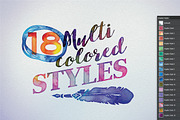 Watercolor Vector Styles Illustrator, a Layer Style Add-On by Graphic Spirit (Thumbnail 5 of 6)