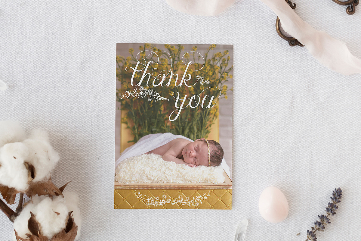 Newborn Thank You | Sleeping Beauty, a Card Template by Sleeklens (Photo 6 of 8)