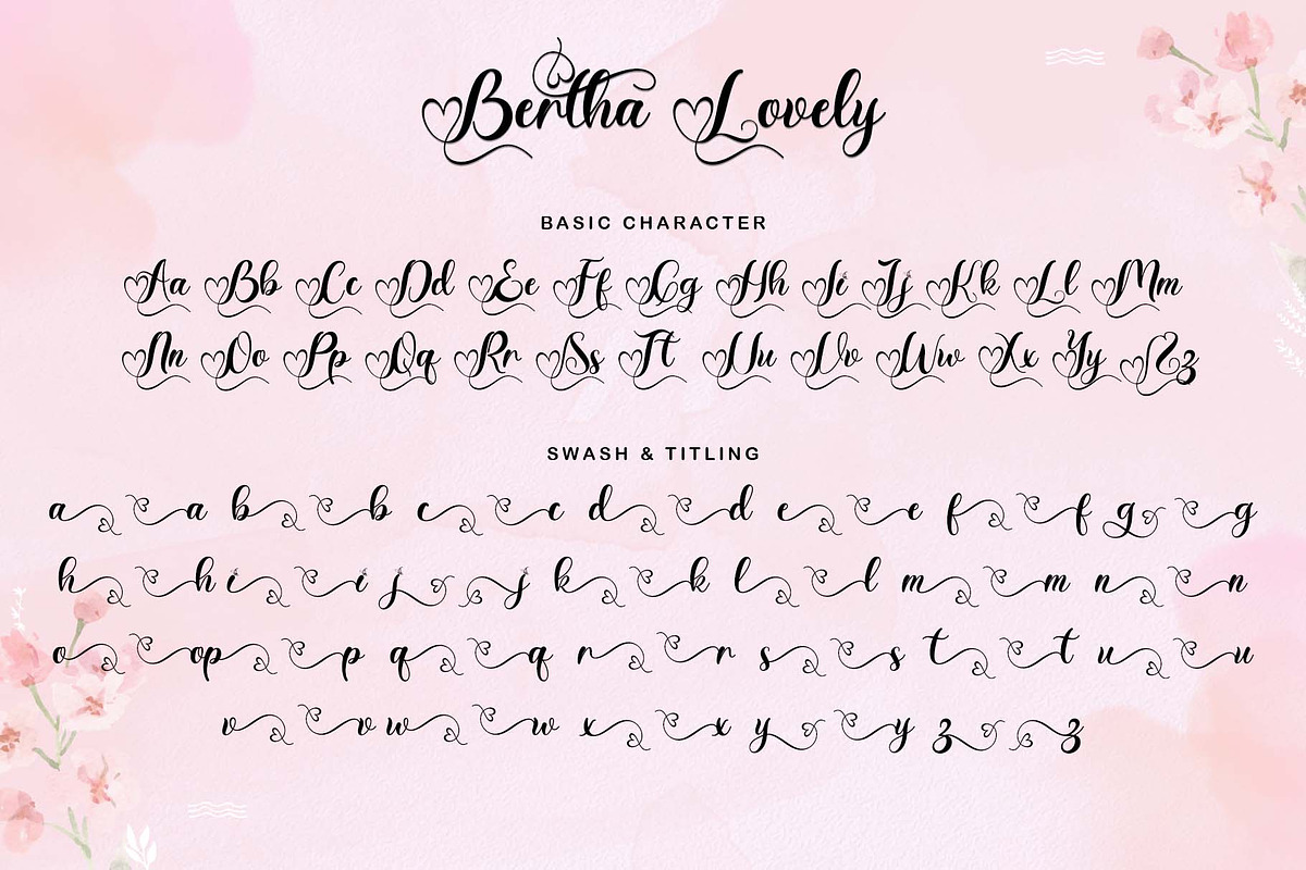 Bertha Lovely, a Handwritten Font by Yoga Letter (Photo 6 of 7)