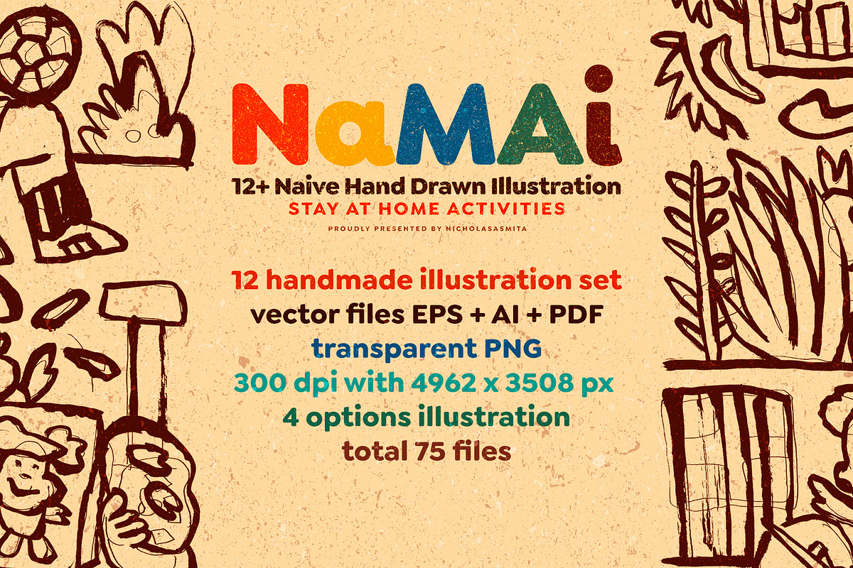 Namai: 12+ Hand Drawn Illustrations, a Person Illustration by nicholasasmita (Photo 3 of 10)