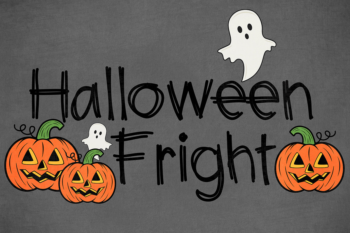 Halloween Fright Font, a Font by Miss Kate (Photo 1 of 2)